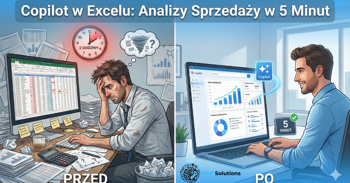 Copilot w Excelu - analizy sprzedaży w 5 minut zamiast 2 godzin z AI